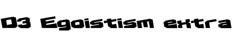 D3 Egoistism extra font preview