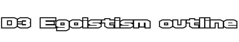 D3 Egoistism outline font preview