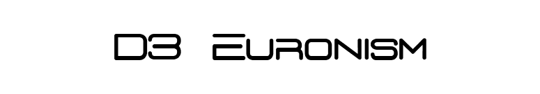 D3 Euronism font preview