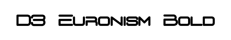 D3 Euronism Bold font preview