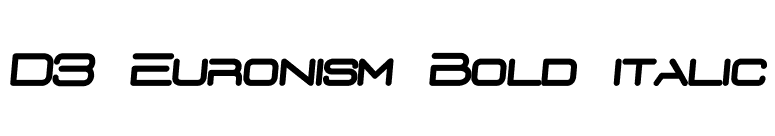 D3 Euronism Bold italic font preview