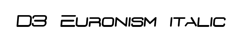 D3 Euronism italic font preview