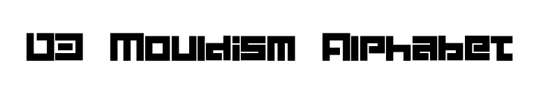 D3 Mouldism Alphabet font preview