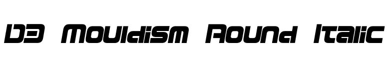 D3 Mouldism Round Italic font preview