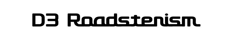 D3 Roadsterism font preview