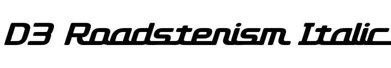 D3 Roadsterism Italic font preview