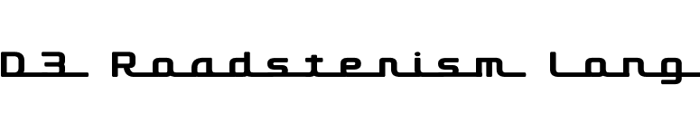D3 Roadsterism Long font preview