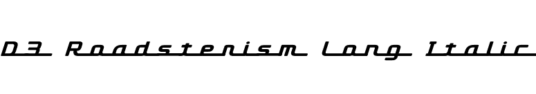 D3 Roadsterism Long Italic font preview