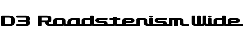 D3 Roadsterism Wide font preview
