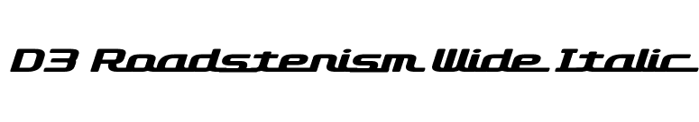 D3 Roadsterism Wide Italic font preview
