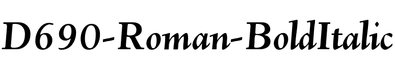 D690-Roman-BoldItalic font preview