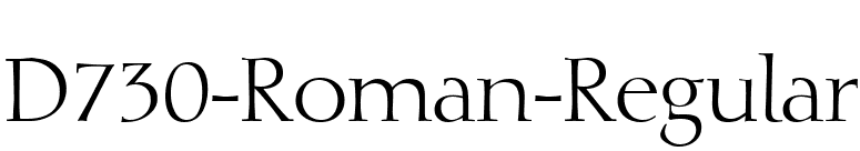 D730-Roman-Regular font preview