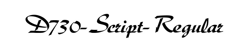 D730-Script-Regular font preview