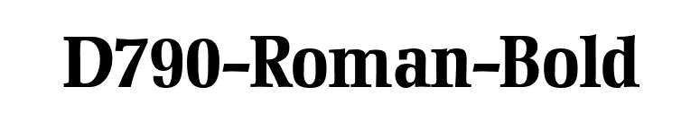 D790-Roman-Bold font preview