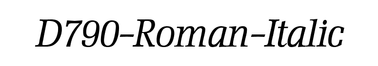 D790-Roman-Italic font preview