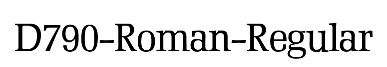 D790-Roman-Regular font preview