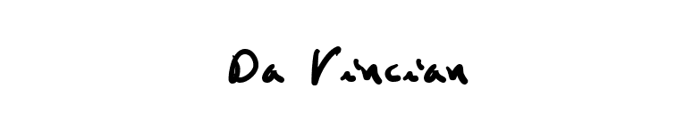 Da Vincian font preview