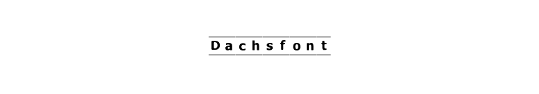 Dachsfont font preview