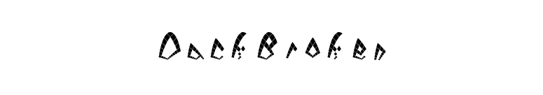 DackBroken font preview