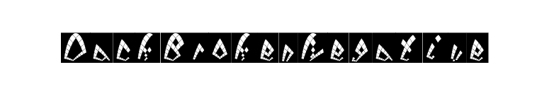 DackBrokenNegative font preview