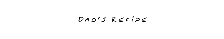 Dad's Recipe font preview
