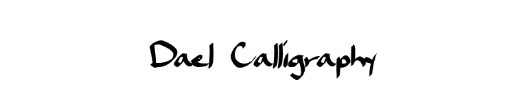 Dael Calligraphy font preview