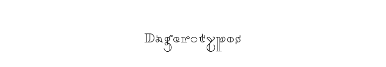 Dagerotypos font preview