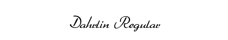 Dahrlin Regular font preview