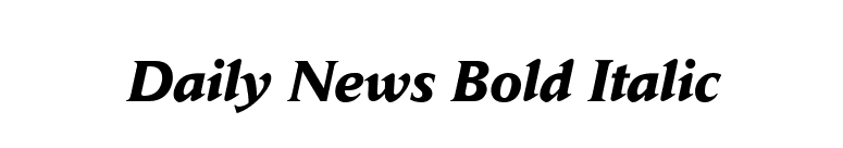 Daily News Bold Italic font preview