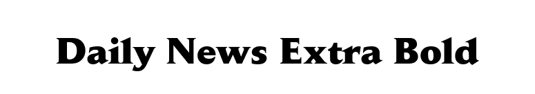 Daily News Extra Bold font preview