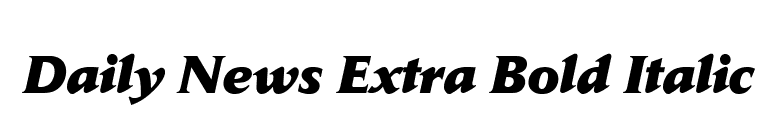 Daily News Extra Bold Italic font preview