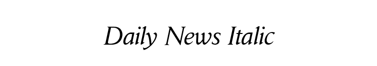 Daily News Italic font preview