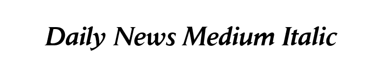 Daily News Medium Italic font preview