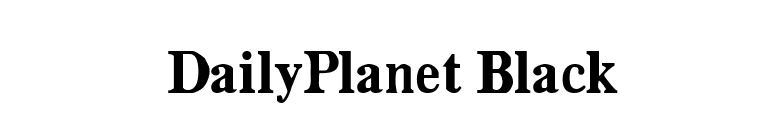 DailyPlanet Black font preview