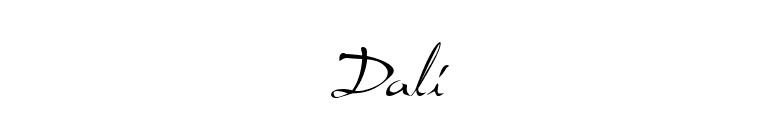 Dali font preview