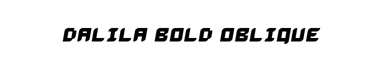 Dalila Bold Oblique font preview