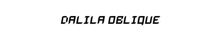 Dalila Oblique font preview