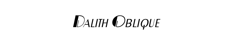 Dalith Oblique font preview