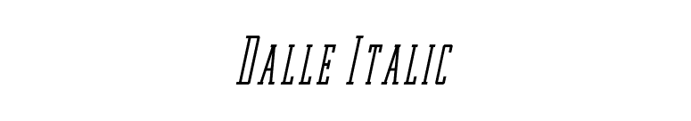 Dalle Italic font preview