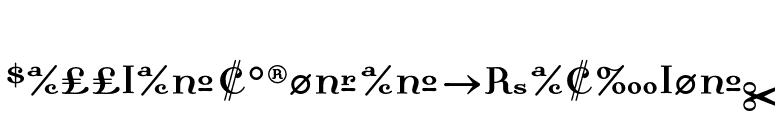 DallianceRomanFractions font preview
