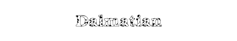 Dalmatian font preview