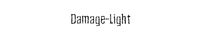 Damage-Light font preview