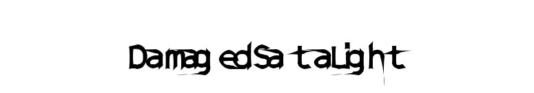 DamagedSataLight font preview