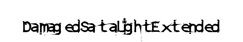 DamagedSataLightExtended font preview
