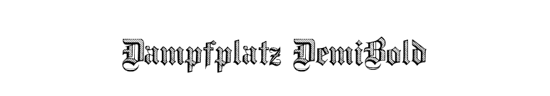 Dampfplatz DemiBold font preview
