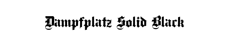 Dampfplatz Solid Black font preview