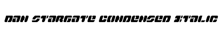Dan Stargate Condensed Italic font preview