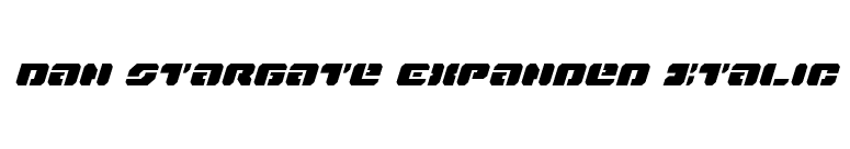 Dan Stargate Expanded Italic font preview