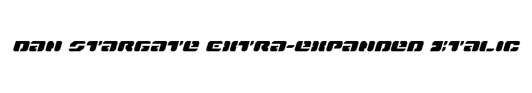 Dan Stargate Extra-expanded Italic font preview