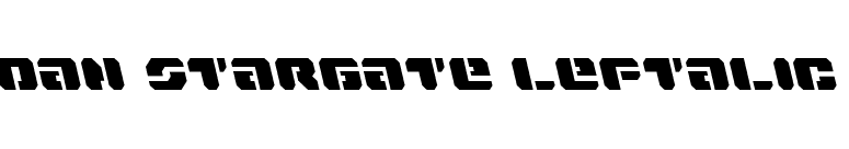 Dan Stargate Leftalic font preview